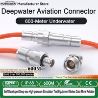 Konektor Robot Bawah Air Deep Sea 600 Meter FVG Plug HVG Fixed Socket Seri 0W 2/3/4/5/6/7/9 Pin Kedap Air IP68