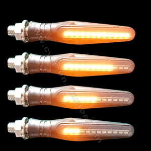 Ambre 12V 12 Led Universal Motorcycle Rear Brake Lamp Turn Signal Light LED Flashing Flowing Turn Signal Light for - Product Image 2