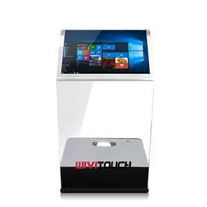 30 inch Interactive Transparent Touch Foil Glass Info Kiosk, Terminal kiosk with Touch Function