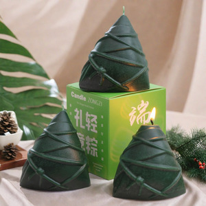Set de Regalo de Velas Aromáticas con Forma de Zongzi para el Festival del Bote del Dragón, Decoración Creativa para el Hogar, Accesorio para Fotos, Recuerdo Festivo - Product Image 1