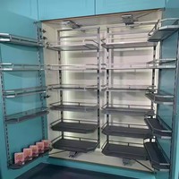 Support de rangement stable et précis en fer multicouche pour cuisine, organisateur multifonction coulissant pour garde-manger et conteneurs alimentaires