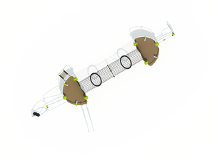 Série PE Board : Équipement de jeu extérieur en plastique et métal pour enfants, ensemble de jeu multifonctionnel avec filet d'escalade, tunnel, échelle et parcours de cordes - Product Image 2
