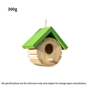กล่องรังนกไม้แขวนแบบเรียบง่าย ทำด้วยมือ สำหรับกลางแจ้ง <span class=keywords><strong>บ้าน</strong></span>นกฮัมมิงเบิร์ดไม้ - Product Image 3