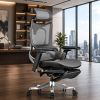 Chaise de bureau ergonomique personnalisée OEM avec mécanisme Donati et accoudoirs 7D, dossier haut, pivotante et réglable