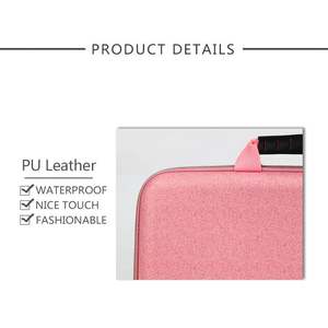 Bolso de Lujo Rosa para Portátil de Mujer, 14 Pulgadas, de Cuero, Carcasa Rígida, Impermeable, para Viajes y Negocios - Product Image 3