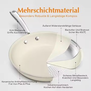 Sartén plana antiadherente coreana para el hogar pequeño, olla saludable, <span class=keywords><strong>Material</strong></span> de aluminio de acero con tapa inferior de inducción Universal, regalo Universal - Product Image 4