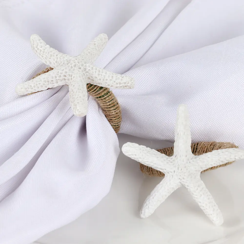 Cincin serbet bintang laut dekorasi restoran Barat pernikahan Hotel cincin serbet untuk makan malam