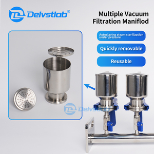 Многоходовой вакуумный фильтр-коллектор из нержавеющей стали/стекла/поликарбоната для химических лабораторий, стандартный, для экстракции - Product Image 3