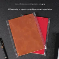 Carnet de notes en gros pour étudiants, fournitures scolaires, A5, logo personnalisé, reliure thermique, couverture rigide, imitation cuir PU, agenda, cadeau d'affaires