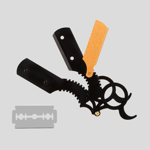 Personalize Stainless Steel Shaving <strong>Razor</strong> Half Blade Metal Blade Holder Straight Edge Salon <strong>Razor</strong> Mens - Product Image 4