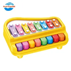 Oem customized plastic lovely 8 keys colored xylophone knock piano xylophone Toy For Kids Piano ABS EN71 60825 62115 7P