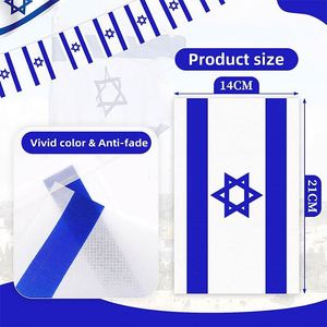 Kustom segitiga persegi panjang Israel kecil bendera spanduk tali Mini untuk pembukaan perayaan dekorasi - Product Image 5
