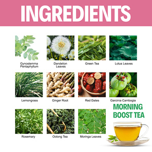 Té Detox de 14 Días a Precio de Fábrica al por Mayor, Té Estimulante Matutino con Mezcla de Suplementos, Promueve la Pérdida de Peso y Aumenta tu Energía - Product Image 4