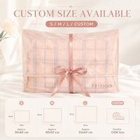 Sac cadeau en organza avec nœud en ruban, semi-transparent, rose poudré, emballage pour vêtements, tricots, écharpes, cadeaux, rangement