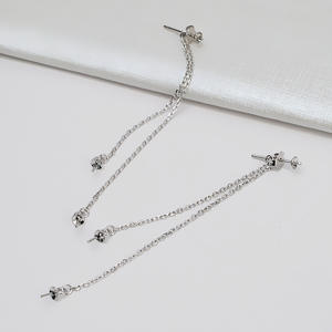 Pin Decorativo de Plata S925 con Doble Corazón y Flor, Versátil y Personalizable, Puede Usarse como Pendientes Colgantes de Moda - Product Image 4