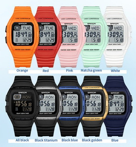 SANDA 2208 Unisex Barrel‑Shaped <b>Digital</b> Watch, Multifunctional Waterproof Wristwatch with Dual‑Time, Alarm <b>Clock</b> & Countdown Tim - Product Image 2