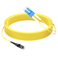 1m (3ft) Fiber Patch Cable 2 Fibers LC UPC Duplex to LC UPC Duplex Single Mode (OS2) Riser (OFNR) 2.0mm Tight-Buffered Yellow