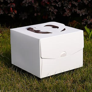 Grosir kotak kemasan kue ulang tahun kardus kelas makanan daur ulang tahun dengan pegangan untuk kemasan makanan roti dapat didaur ulang - Product Image 2