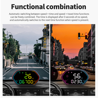 Compteur de vitesse GPS HUD WiiYii G25 avec écran LED étanche de 5 pouces et horloge pour motos et véhicules à essence