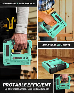 Pistola de <span class=keywords><strong>grapas</strong></span> eléctrica OEM de fábrica, pistola de clavos <span class=keywords><strong>grapadora</strong></span> 5 <span class=keywords><strong>en</strong></span> 1 inalámbrica de 3,7 <span class=keywords><strong>V</strong></span>, pistola de <span class=keywords><strong>grapas</strong></span> inalámbrica alimentada por batería de 2.0Ah <span class=keywords><strong>para</strong></span> tapicería - Product Image 4