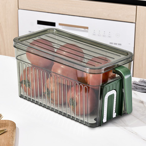 Paquet de 5 bacs organisateur de réfrigérateur avec plateau de <span class=keywords><strong>vidange</strong></span> de minuterie de fraîcheur - Product Image 5