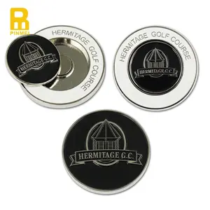 40MM 2 seitige messing metall golf poker chip münze/geprägte messing ball marker