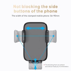 Coese 360 ° ajustável Air Vent Car Phone Holder Rastreamento Inteligente Impermeável Flexível Mecânica Apertado Bloqueio Grampo para Uso de Mesa - Product Image 4