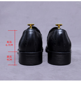 Zapatos de cuero para negocios - cuero vacuno de primera calidad, suave, elegante para caballeros, estilo de caña baja, adecuado para pies masculinos - Product Image 6