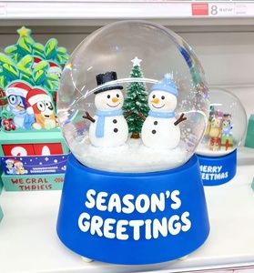 Custom Christmas Mini Snow Globe Personalized Christmas Snow Ball Gifts Resin Snow Globe Customized