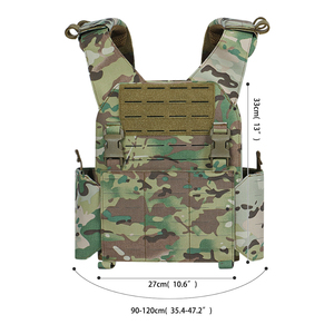 เสื้อกั๊กยุทธวิธีแบบปรับได้พร้อมระบบปลดเร็ว ผลิตจากไนลอน 500D เสื้อกั๊กอเนกประสงค์สำหรับกิจกรรมกลางแจ้ง ระบบโมลล์ สำหรับฝึกซ้อม CS พร้อมช่องใส่แผ่นกันกระสุน - Product Image 2