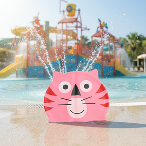 <span class=keywords><strong>Bonnet</strong></span> <span class=keywords><strong>de</strong></span> <span class=keywords><strong>bain</strong></span> en silicone durable amusant pour enfants garçons et filles Chapeau <span class=keywords><strong>de</strong></span> piscine confortable pour tout-petits avec protection des oreilles imperméable - Product Image 1