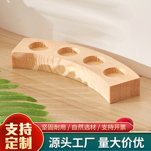 Wooden Essential Oil <b>Bottle</b> <b>Rack</b> 28x5x3cm Desktop <b>Storage</b> Organizer For Kitchen Condiment Jar Small Wine Glass Display - Product Image 5