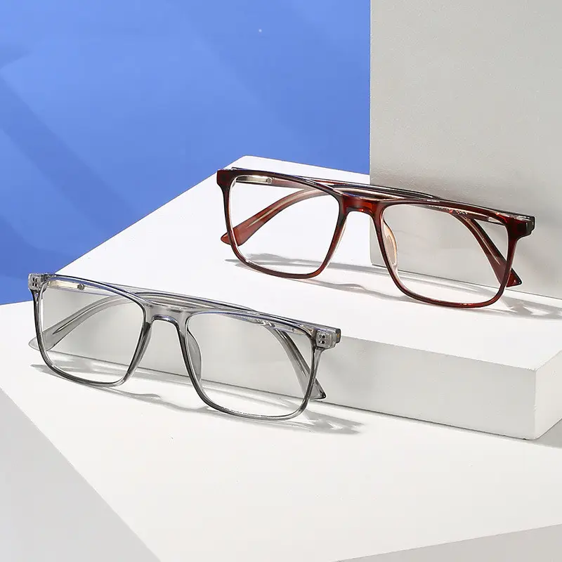 Nuevo estilo de diseño, prescripción de ordenador, anteojos unisex, Marcos ópticos, marco completo, cuadrado, PC, marco de gafas de bloqueo de luz azul