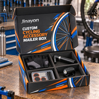 Boîte d'expédition en carton ondulé personnalisée pour accessoires de cyclisme, finition brillante, impression CMYK recto-verso pour emballage e-commerce