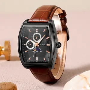 Reloj De Cuero Genuino Montre En Cuir Hoge Kwaliteit Mode Pols Luxe Lederen Band Mannen Quartz Horloge In Polshorloge
