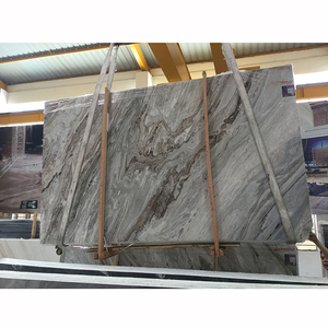 Breccia Grigio Ocean แผ่นหินอ่อนพายุหิมะสีขาวธรรมชาติหินควอตซ์ไซต์ธรรมชาติแยกวิลล่าโบราณในร่ม