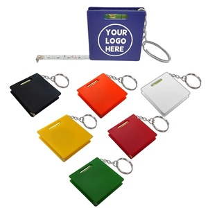 Wholesale Square Measuring Tape Keyring with Bubble Level Retractable 1 Meter Steel Rule Pocket Measure Tape Keychain - Product Image 2