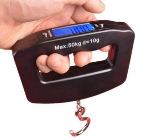 Pèse-bagages numérique suspendu 50 kg max, précision 10 g, écran LCD rétroéclairé, conversion d'unités, corps en plastique - Product Image 5