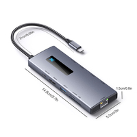 Hub USB Portátil de Alta Calidad con 10 Puertos, Estación de Acoplamiento USB y Hubs USB Multipuerto de Alta Velocidad, Hub USB-C OTG para Laptop