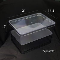 Vente chaude Boîte À Gâteau Carré Dessert Mousse Boîte Transparent PS En Plastique Jetable Tiramisu Emballage Gâteau Boîte