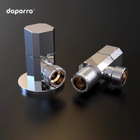 Robinet d'angle Dorppo en cuivre fin épaissi, design moderne et épuré, pour eau chaude et froide, pour chauffe-eau domestique
