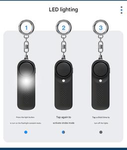 Sirena di Autodifesa, Allarme di Sicurezza Personale con Luce, Portachiavi ad Alta Sensibilità 130 DB, Materiale ABS, Batteria AAA, Sistema di Allarme Intelligente - Product Image 3