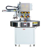 Machine de fabrication de couvertures de livres en cuir PU TPU, soudeuse rotative automatique haute fréquence avec grande table