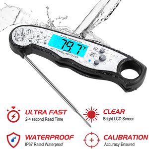 Thermomètre alimentaire à lecture instantané<span class=keywords><strong>e</strong></span> pour la cuisson des grillades avec sonde Grill Cadeaux Thermomètre à viande numérique pour hommes Lui Papa Anniversaire - Product Image 2