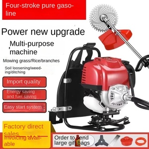 Four-Stroke Gasoline Backpack Lawn Mower Side-Hanging Small Household <b>Brush</b> Cutter Harvester Gasoline-<b>powered</b> <b>Brush</b> Cutter - Product Image 3