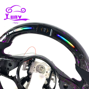 Volante de Fibra de Carbono Forjado Personalizado con LED RPM para Mitsubishi Lancer EVO X 8 9 10 2010-2015, Diseño de Estilo de Carreras - Product Image 2