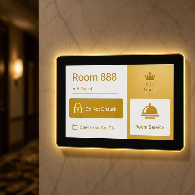 10.1Inch Wall Mount Touch Screen Android 11 Tablet 4+32Gb NFC Poe Surrounding LED Light Elevator Use Animation Shopping Mall SDK