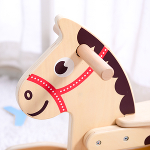 Caballo de Madera Clásico <span class=keywords><strong>para</strong></span> <span class=keywords><strong>Montar</strong></span>, <span class=keywords><strong>Silla</strong></span> Mecedora <span class=keywords><strong>para</strong></span> Niños, Muebles de Sala de Estar, Juguetes de Animales Mecedores - Product Image 4