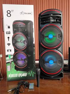 NUEVO DISEÑO 20W Doble bocina Sistema de cine en casa de 8 pulgadas Karaoke Party Disco Altavoz estéreo HIFI de alta potencia - Product Image 3