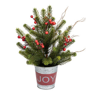 Co-Arts Arbre de Noël de table de 18 pouces avec décorations de Noël et pot - Product Image 1